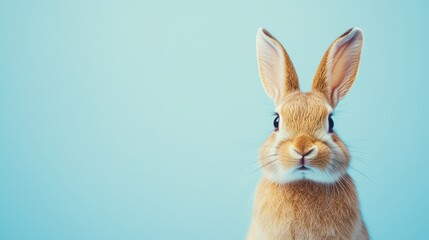 Obraz premium Cute Rabbit Looking at the Camera with Soft Background