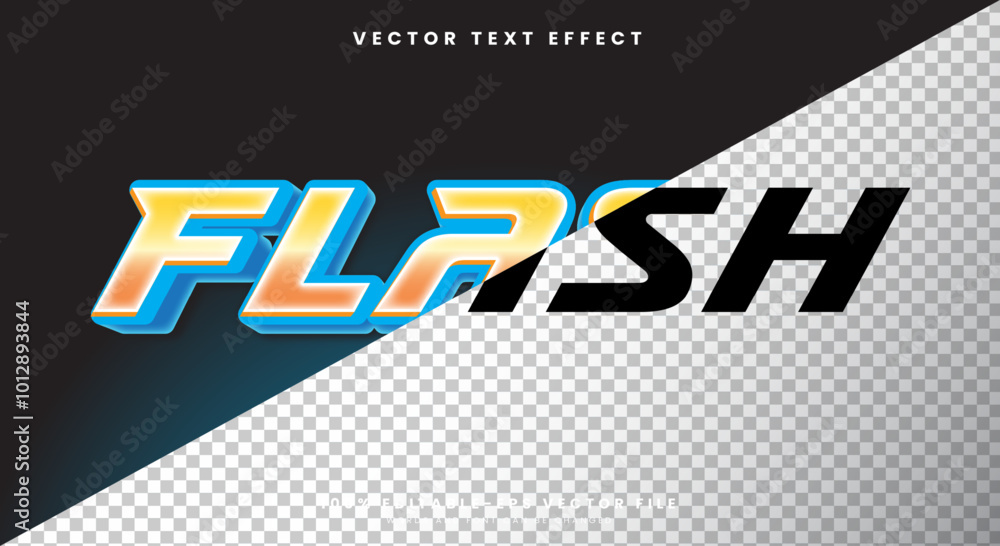 Poster flash editable text effect template with sport and champion text style