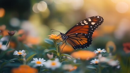 Obraz premium Monarch Butterfly on Flower