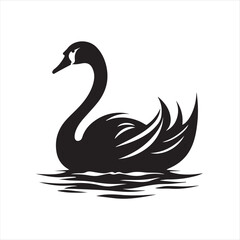 black swan on white,swan, bird, animal, vector, illustration, water, silhouette, symbol, love, lake, nature, art, duck, birds, cartoon, drawing, feather, black, beak, icon, design, wing, swimming, swa