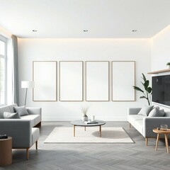 Fototapeta premium modern living room with furniture