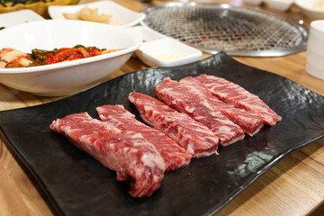 Korean beef. The raw beef ribs
