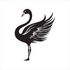 black swan on white,swan, bird, animal, vector, illustration, water, silhouette, symbol, love, lake, nature, art, duck, birds, cartoon, drawing, feather, black, beak, icon, design, wing, swimming, swa