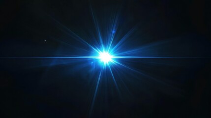 Blue Lens Flare Abstract Background