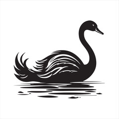 black swan on white,swan, bird, animal, vector, illustration, water, silhouette, symbol, love, lake, nature, art, duck, birds, cartoon, drawing, feather, black, beak, icon, design, wing, swimming, swa