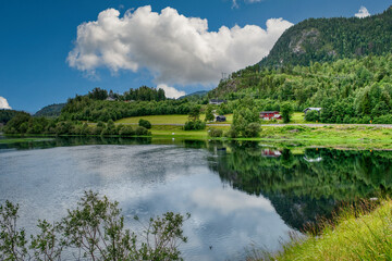 Obraz premium Landscapes of Fló, Buskerud, Norway
