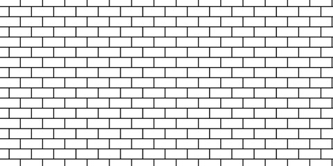 White brick blank home wall texture copy for space panorama white tiles and black joints. white brick wall used for background.	
