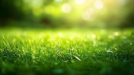 Close-up View of Lush Green Grass