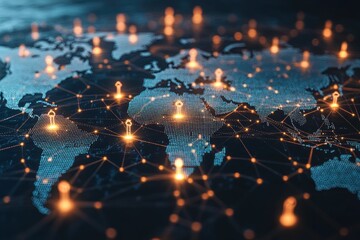 Obraz premium Global Network Connection