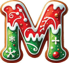 Christmas Gingerbread Alphabet ClipArt