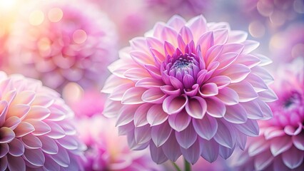 Fototapeta premium A Close-up of a Delicate Pink Flower with Soft Blurred Background and a Hint of Light