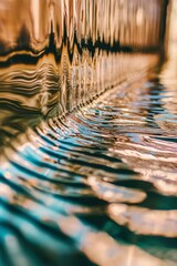 Abstract Water Ripples with Distorted Reflections