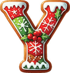 Christmas Gingerbread Alphabet ClipArt