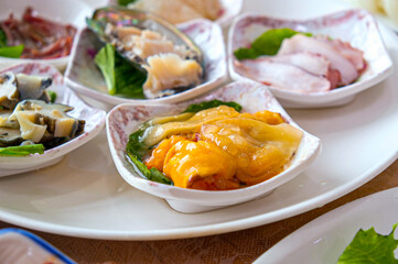 Korean raw seafood. Sea squirt
