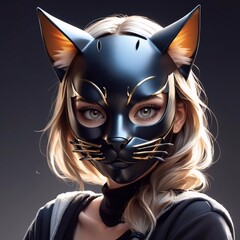 Obraz premium Сhildren in animal masks, quadrobics, quadrobists, quadrobers.
