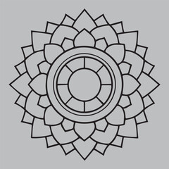 Simple mandala design for coloring beautiful mandala art for coloring book mandala design Vector