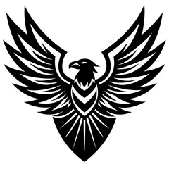eagle shield with wings logo on a white background