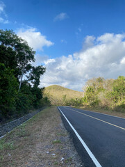 highway road to the mountains