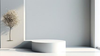 Minimalist Modern White Space Background