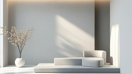 Minimalist Modern White Space Background