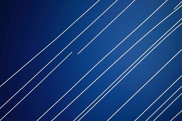 Clear Geometric Lines on Deep Blue Background
