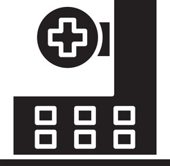 Obraz premium Hospital Glyph Icon