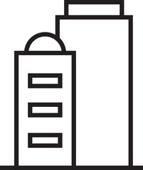 Office Tower Icon Line Art