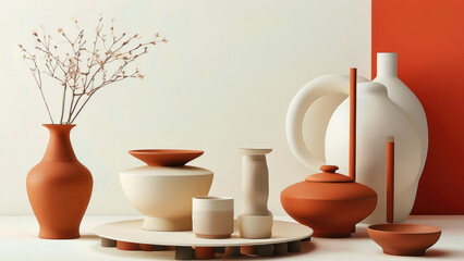 Terracotta to Cream: A Smooth Gradient Background