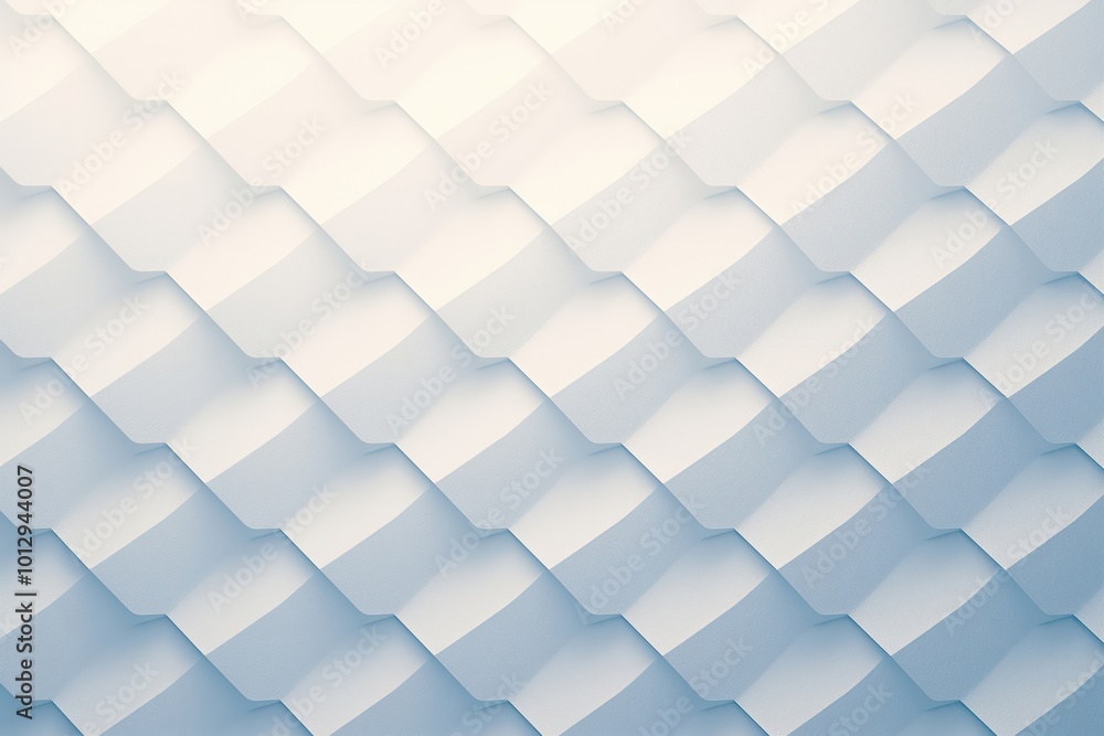 Poster textured wall composed of white geometric shapes creating a modern three-dimensional effect