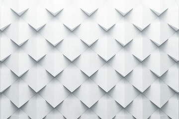 Textured three-dimensional wall design featuring white geometric shapes in a modern interior