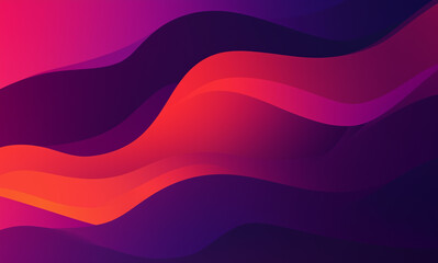 Minimalistic Purple Pink Gradient background  Abstract Curved Lines Flat Vector Style