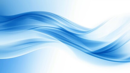 Fototapeta premium Abstract flowing blue and white wave background design