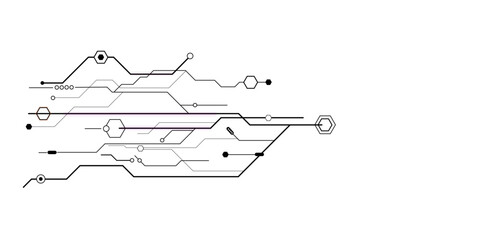 Vector Gray and white background, technology background design and communication connection.