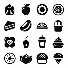 Essential Food and Drink Icon Set Collection for Professional Documents ' Enhance Your Documents with a Food and Drink Icon Set Collection' 