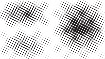 Abstract Black and White Dots, Halftone effect Gradient background Grunge design decoration pattern concept for web or banner	