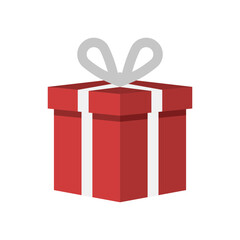 red gift box with ribbon