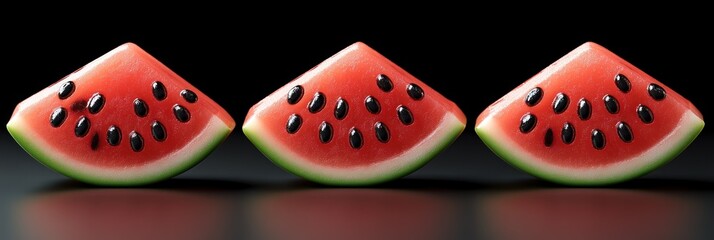 Three Watermelon Slices