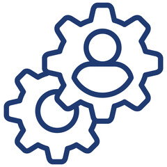 Human resources related icon set. Recruitment, office management and company structure line vector icons.