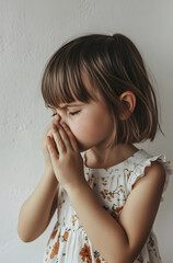 Fototapeta premium Innocence and Sorrow A Poignant Moment in Childhood Captured