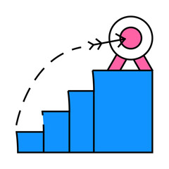 target aim shoot line icon vector. target aim shoot sign. isolated symbol illustration