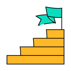 goal achievement line icon vector. goal achievement sign. isolated symbol illustration