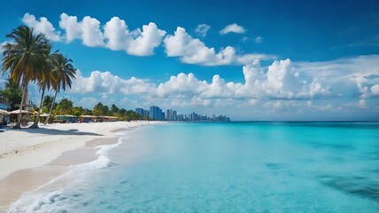 Beautiful ocean beach on Maldives