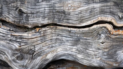 Air-damaged wood and sun-bleached surfaces