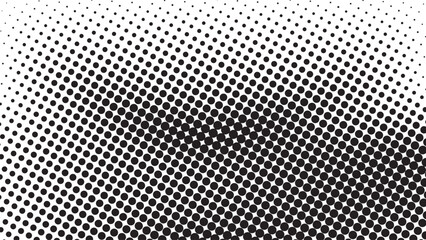 Black and White Dots, Halftone effect Gradient background design decoration pattern concept for web or banner	