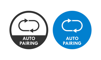 Auto pairing design logo template illustration