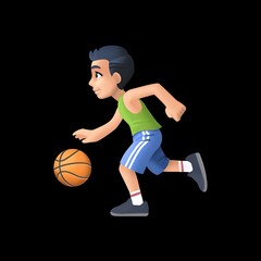 Man Playing Basketball
