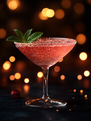 Pink cocktail