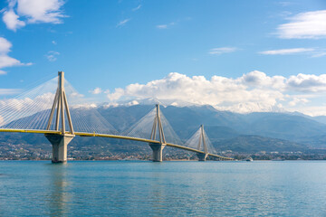 Charilaos Trikoupis bridge between Rio and Antirrio in Greece