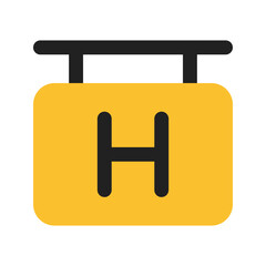 hotel sign flat icon