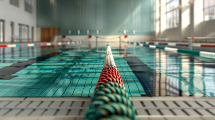 Swimming pool lane ropes for dividing lanes during lap swimming